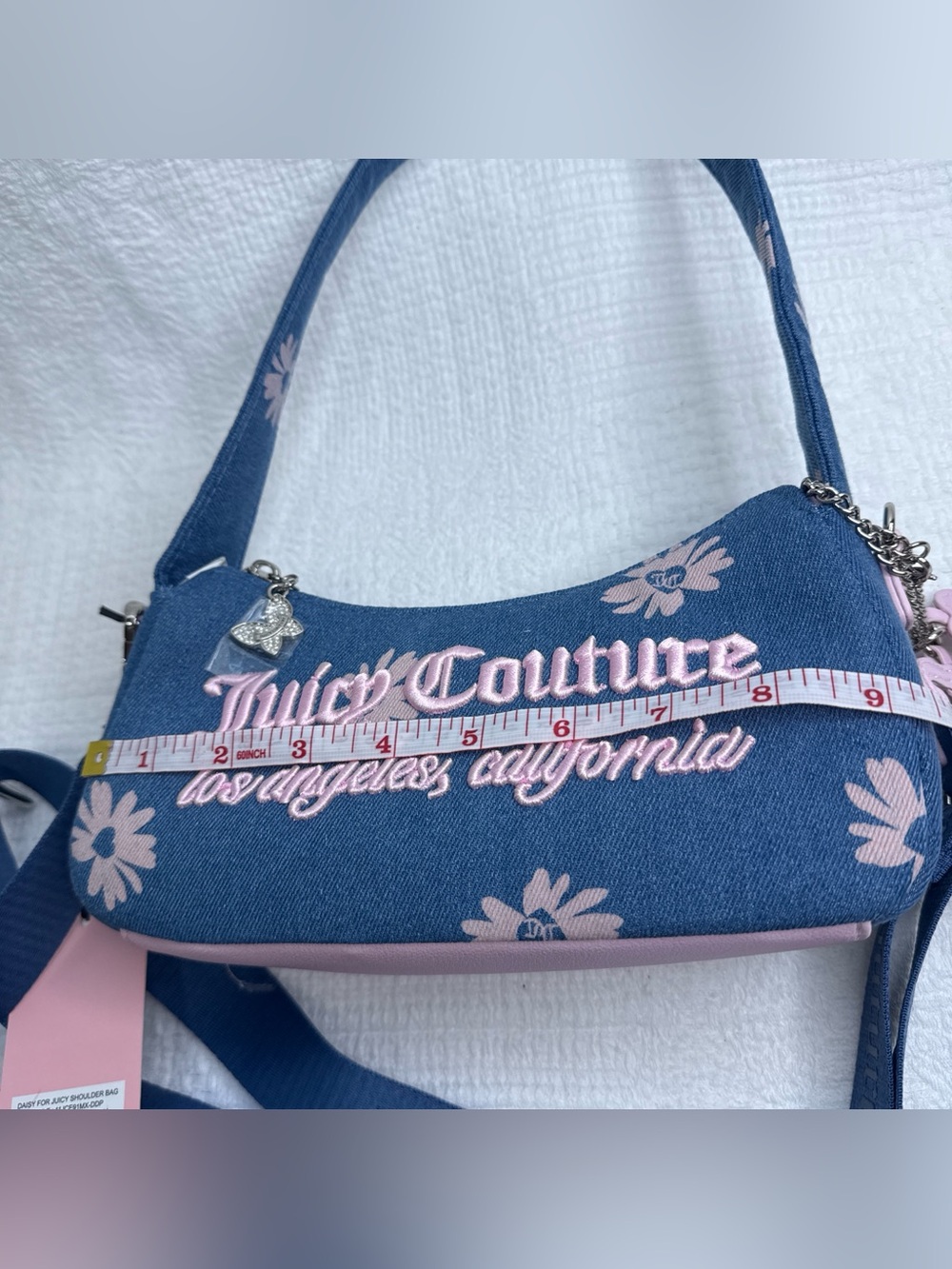 Juicy Couture Daisy For Juicy Shoulder Bag-Color: Denim/Light Pink ๐ - Picture 5 of 8